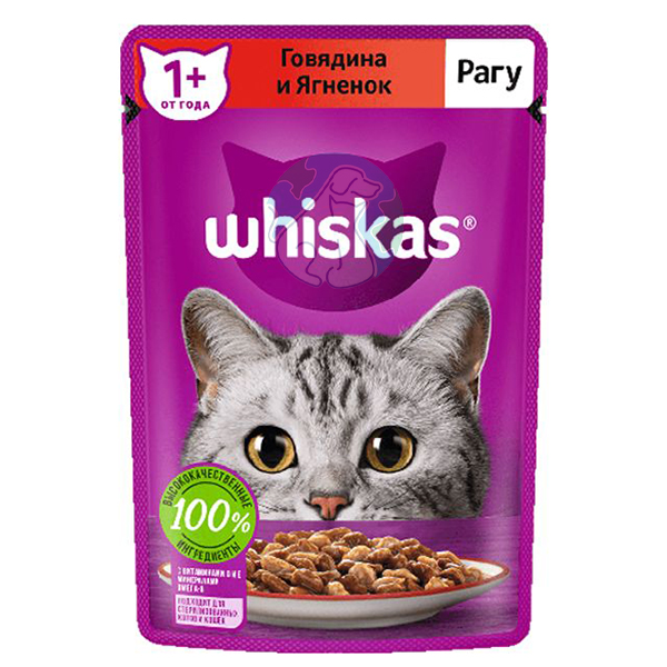 پوچ گربه بیف ژله ای 75گرمی Whiskas